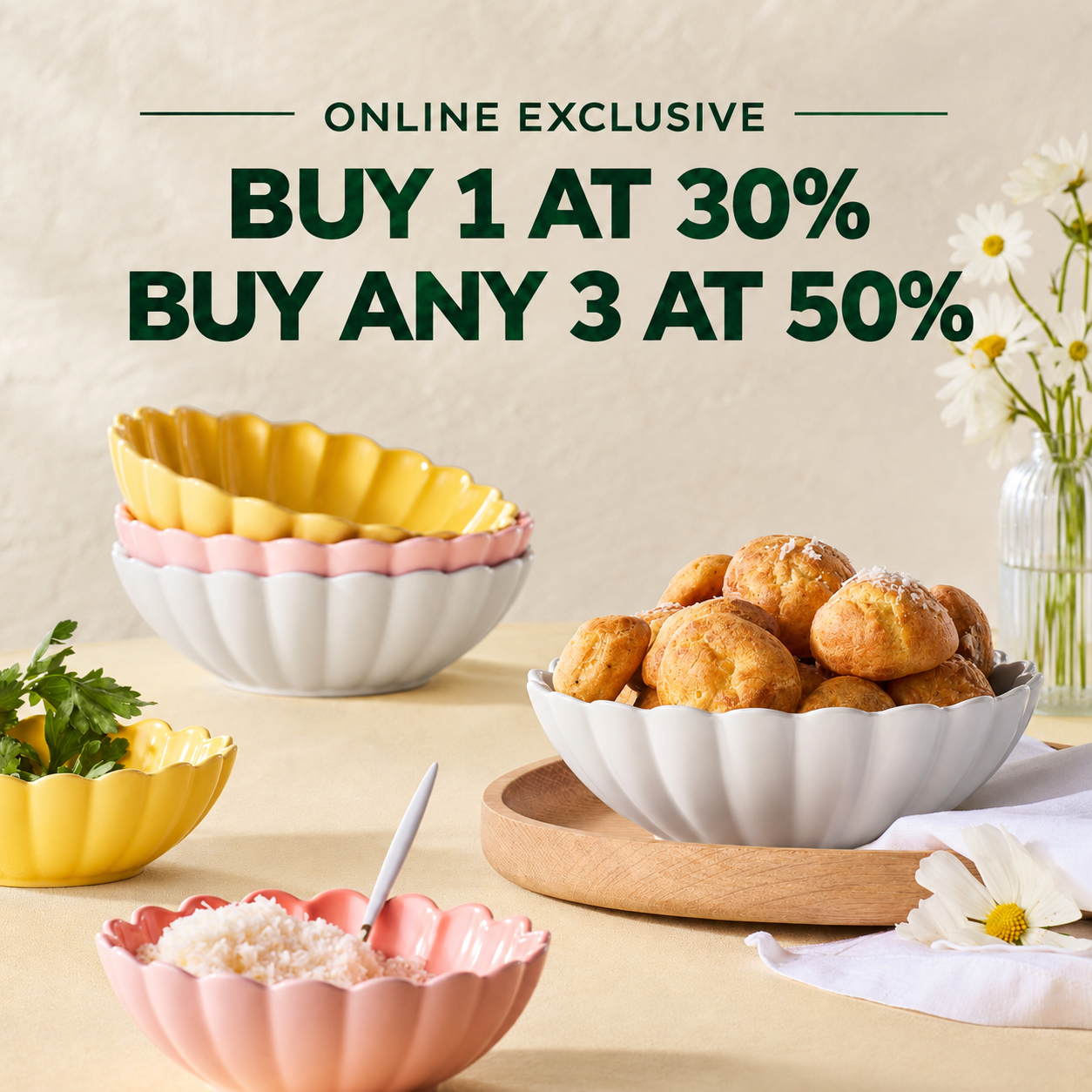 Le Creuset Buy 1 at 20% Buy 2 at 40%